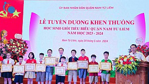 Vinh danh học sinh tiêu biểu Quận Nam Từ Liêm năm học 2023 - 2024