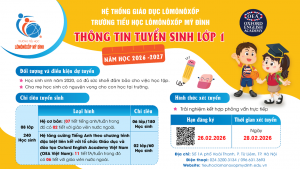 THÔNG BÁO TUYỂN SINH LỚP MỘT NĂM HỌC 2026 - 2027