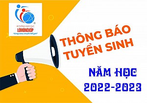 Thông báo tuyển sinh năm học 2022-2023