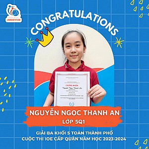 Vinh danh học sinh đạt giải cao trong cuộc thi olympic tiếng anh trên Internet IOE