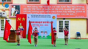 Giờ sinh hoạt dưới cờ đầu tiên của năm học 2024 – 2025.