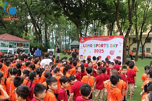 Khối 1 tưng bừng tranh tài giải kéo co – Ngày hội thể thao tiểu học Lô-mô-nô-xốp Mỹ Đình.