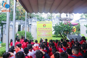 Học sinh khối 4 tham quan – học tập - kết nạp đội tại Bảo tàng Đường Hồ Chí Minh.